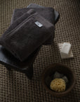 Organic Cotton Face Towel - Smoky Charcoal