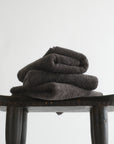 Organic Cotton Face Towel - Smoky Charcoal